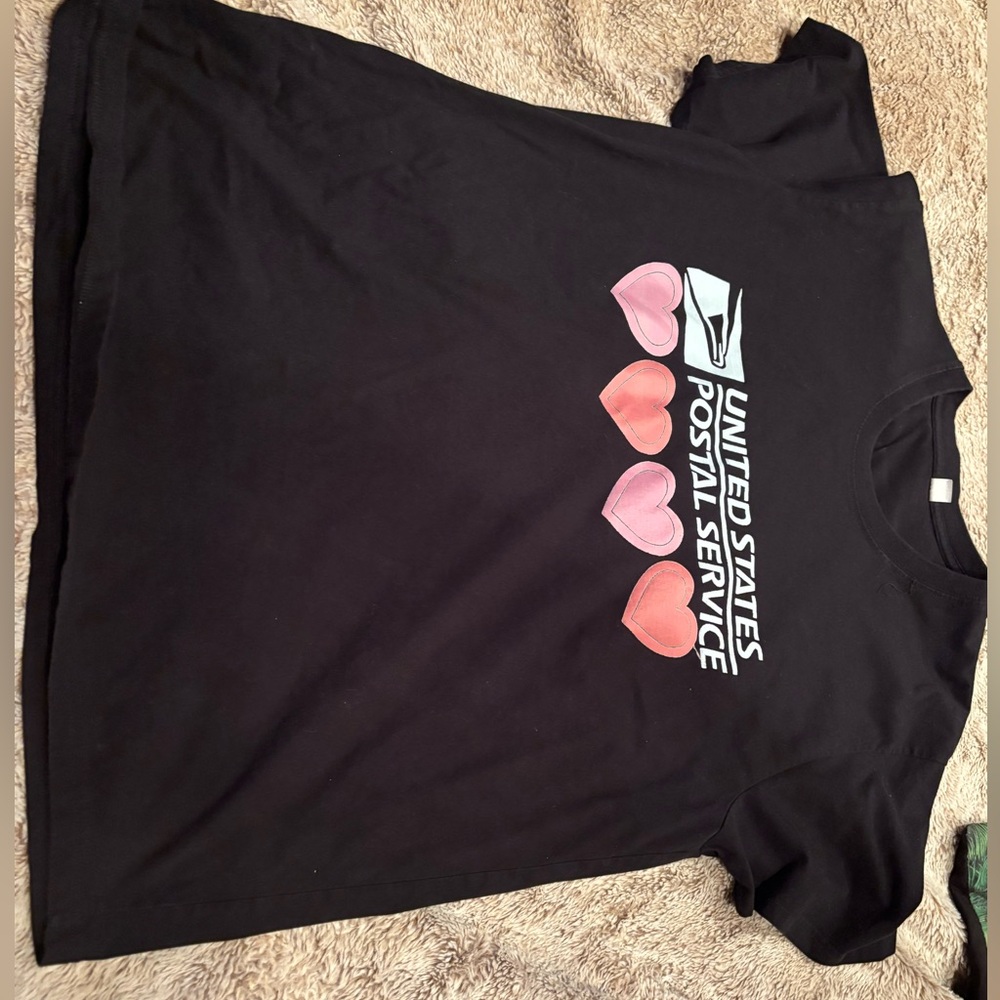 Black T-Shirt with Heart Design